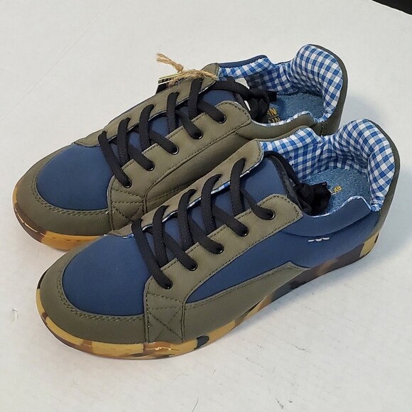Terra Plana Worn Again Eco Friendly Shoes Blue Green US 8.5 Camo Sole Ra… - Picture 2 of 12
